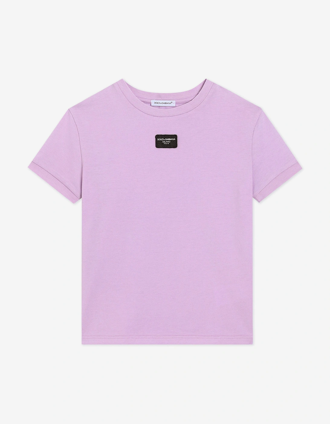 Girls Plaque Logo T-Shirt in Purple, 5 of 4