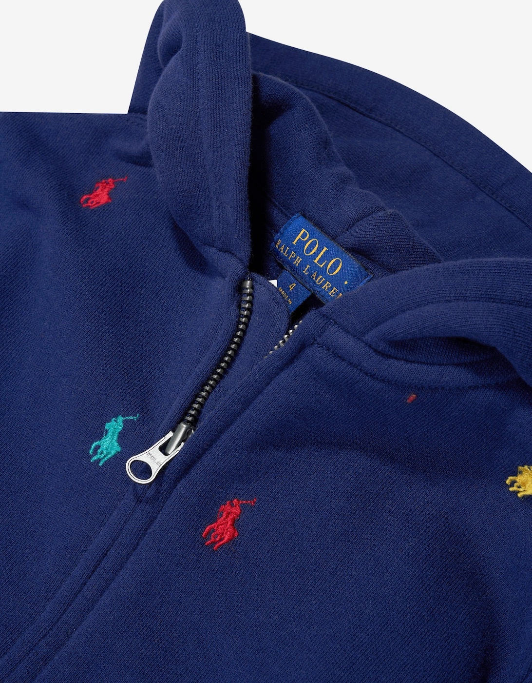Boys Logo Zip Up Top in Navy