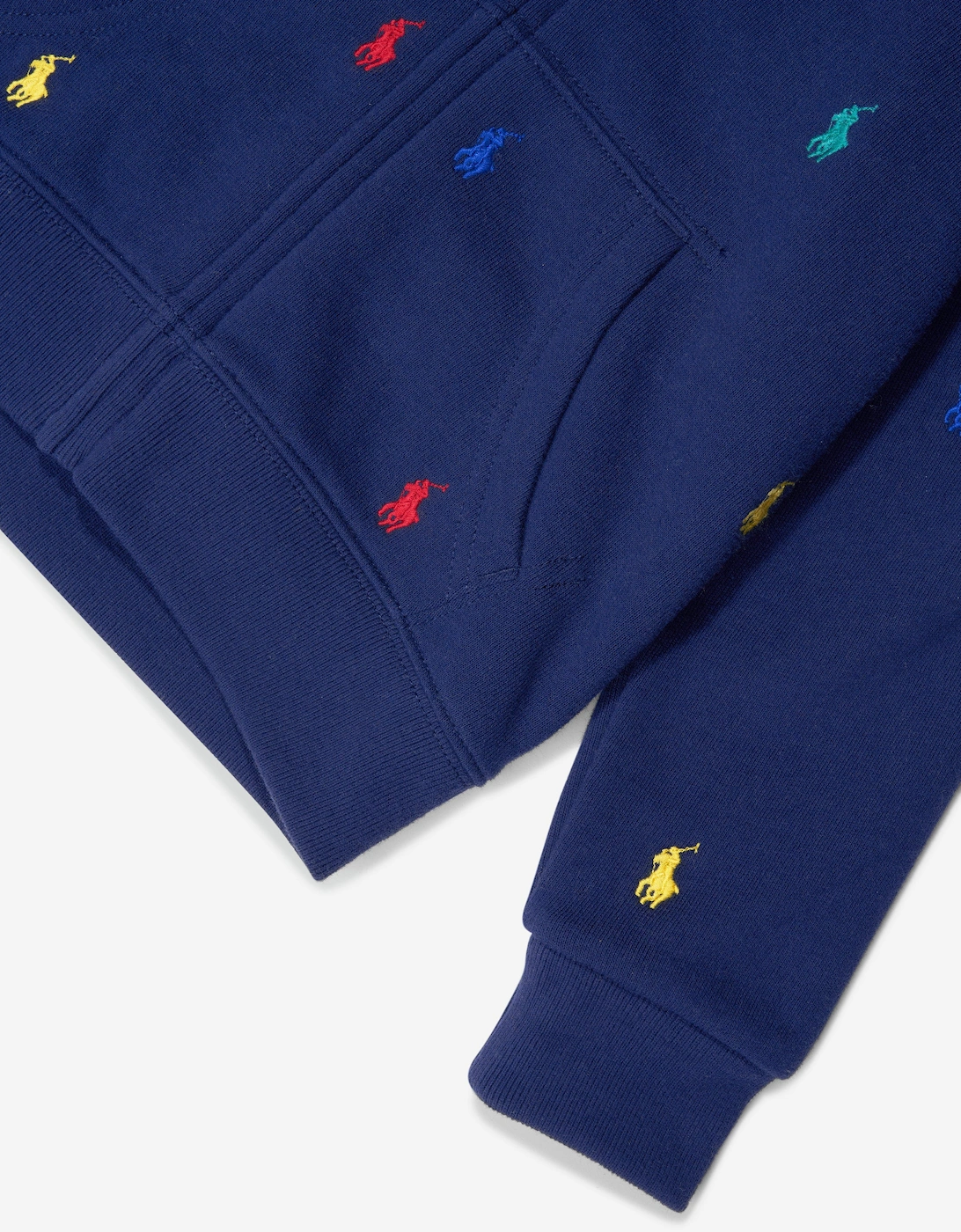 Boys Logo Zip Up Top in Navy