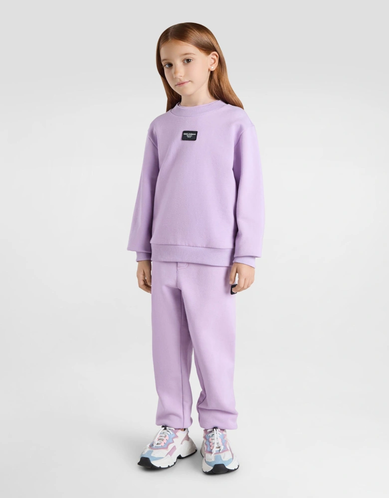 Girls Logo Sweatshirt in Purple