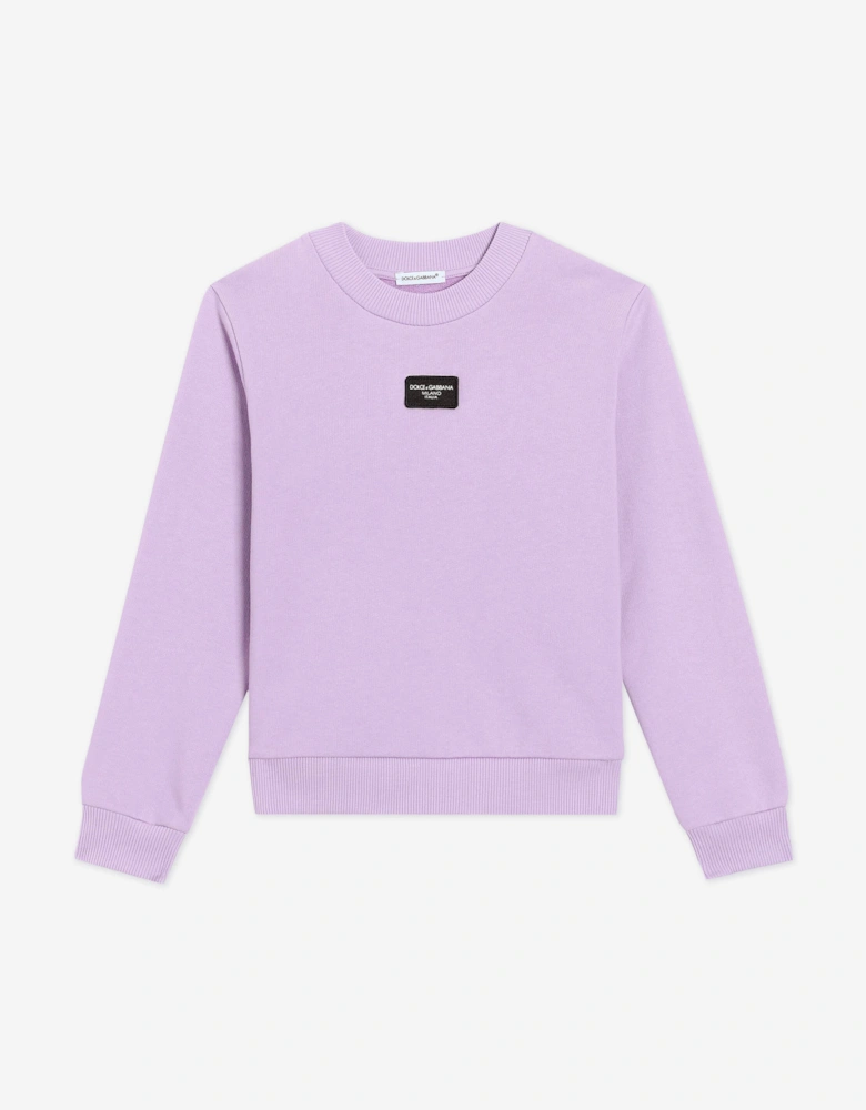 Girls Logo Sweatshirt in Purple