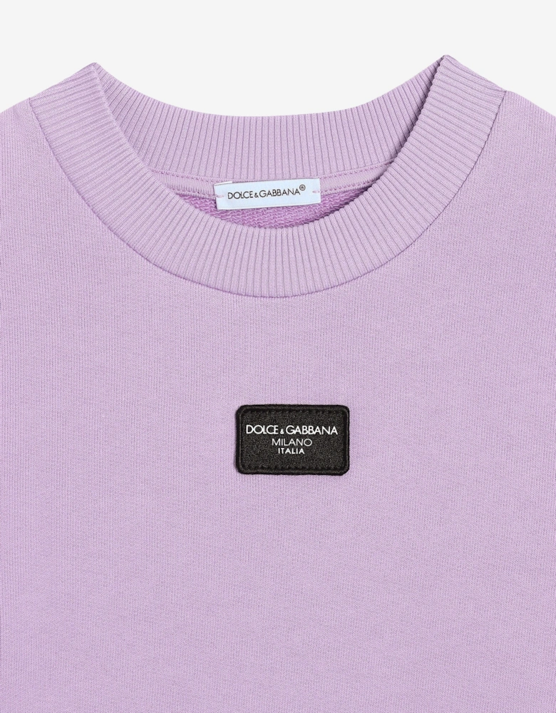 Girls Logo Sweatshirt in Purple
