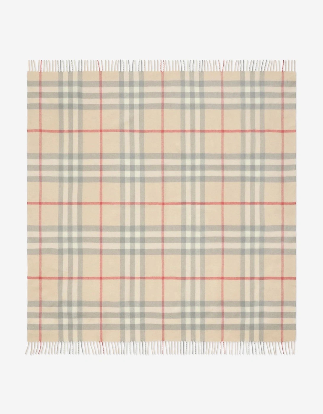 Baby Check Wool Blanket in Beige (90 x 90cm), 5 of 4