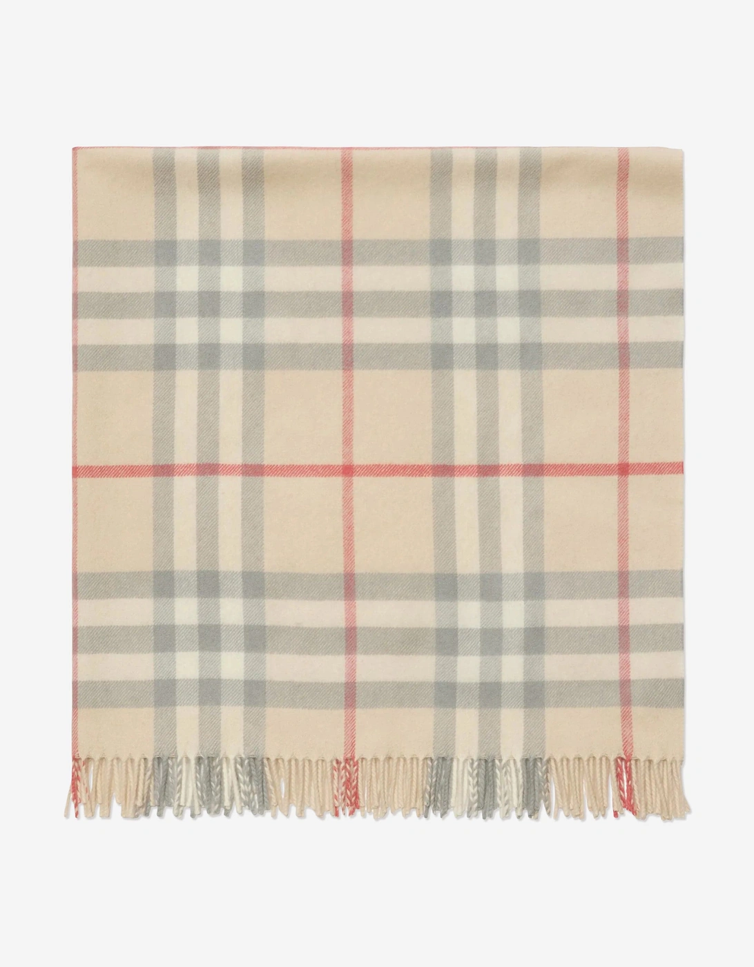 Baby Check Wool Blanket in Beige (90 x 90cm)