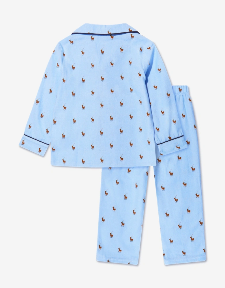 Boys Logo Pyjama Set in Blue