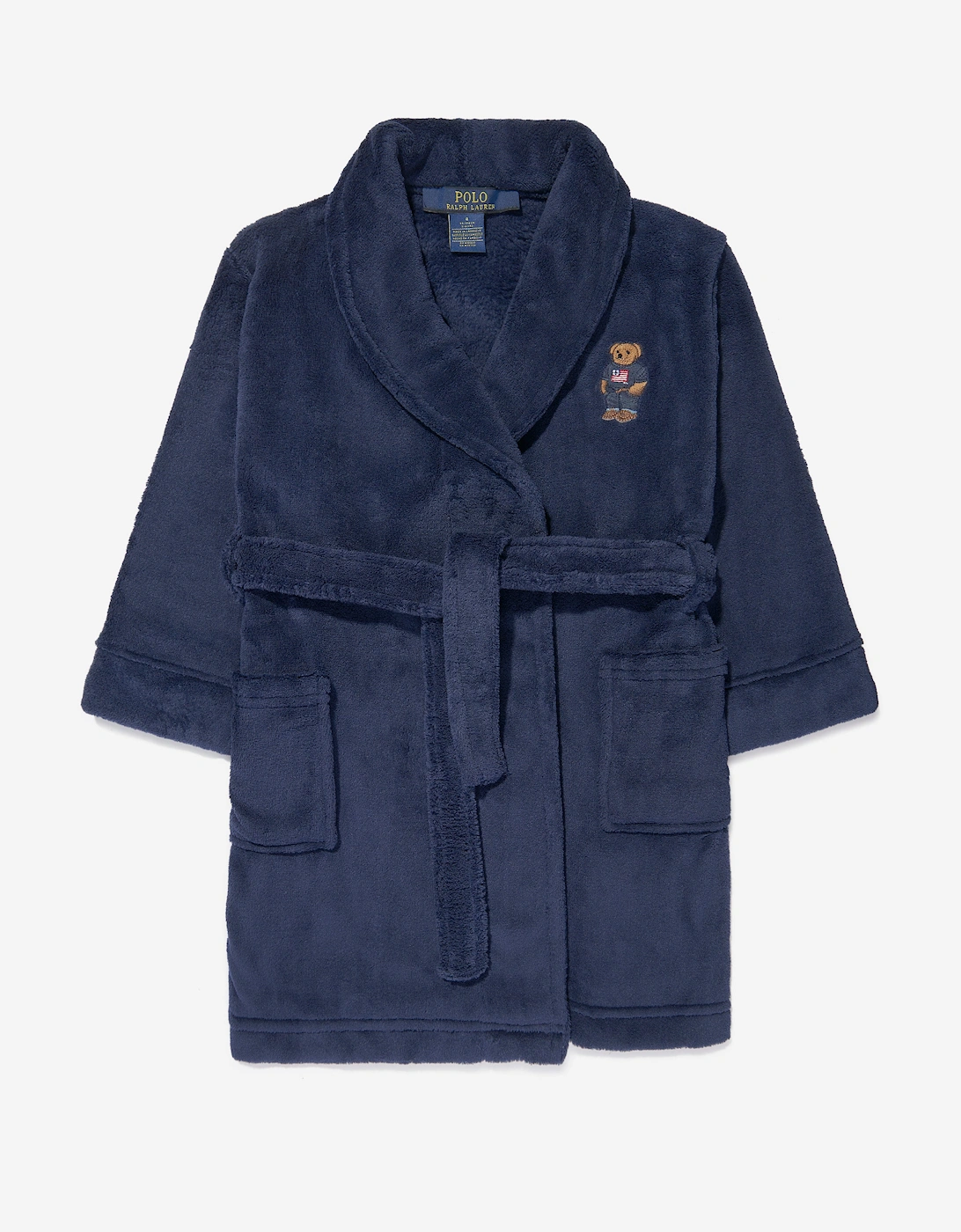 Boys Bear Patch Robe in Navy, 5 of 4