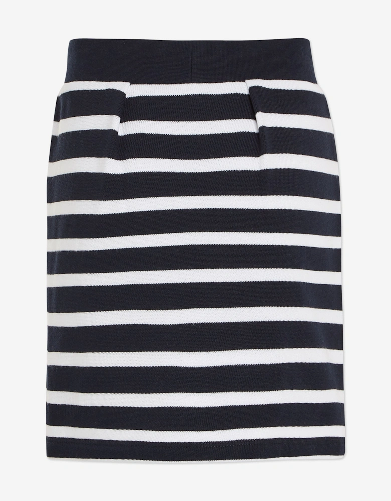 Girls Striped Skirt in Navy
