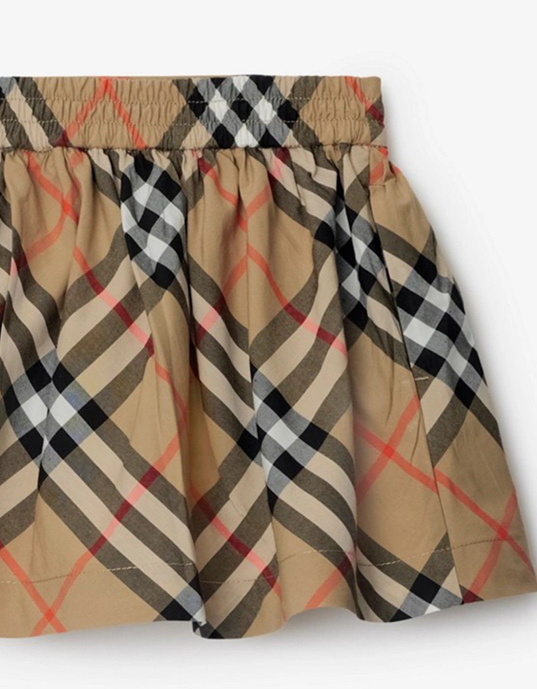 Baby Girls Check Kelsey Skirt in Beige
