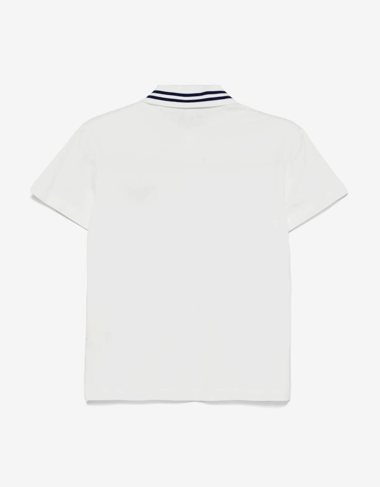 Boys Logo Polo Shirt in White