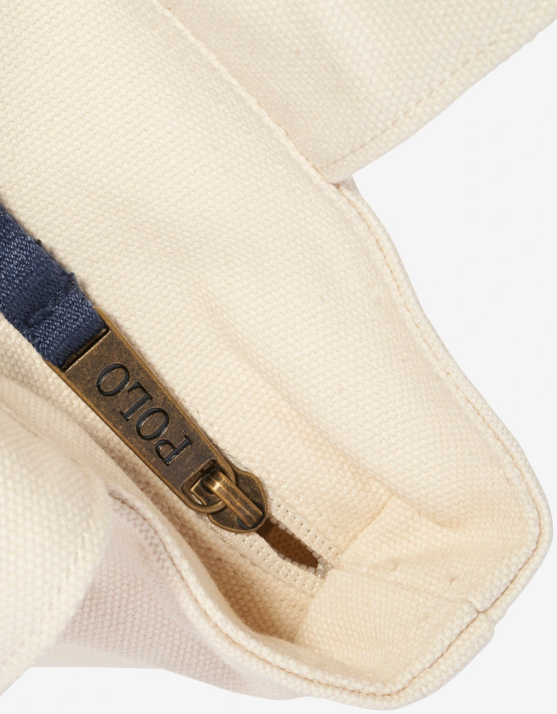 Kids Polo Bear Tote Bag in Ivory (33cm)
