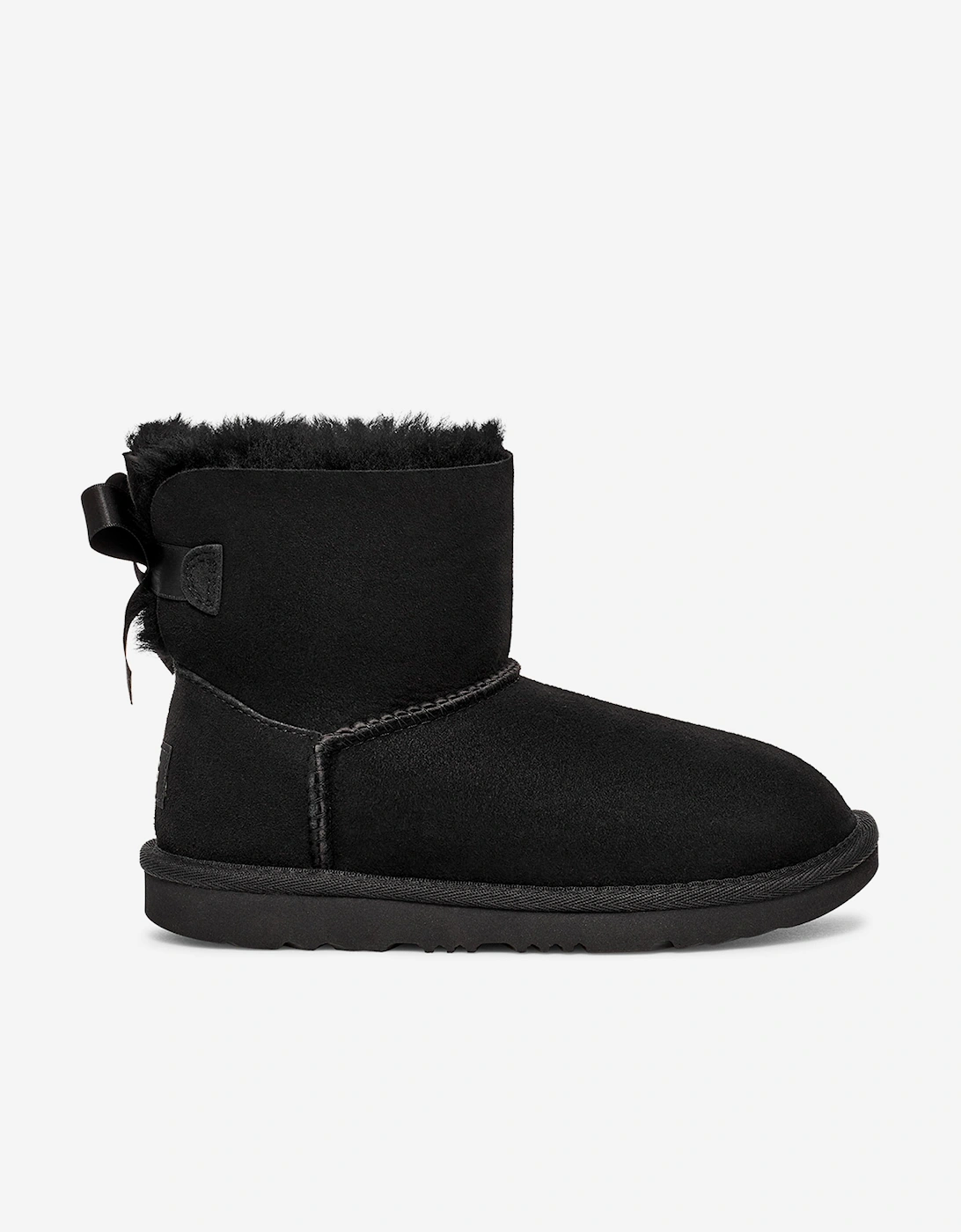Girl's UGG Girls Mini Bailey Bow II Boots in Black - Size: EU 22 uk 5 us 6