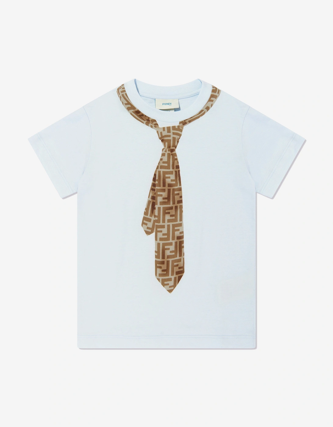 Boys Tie Print T-Shirt in Blue, 5 of 4