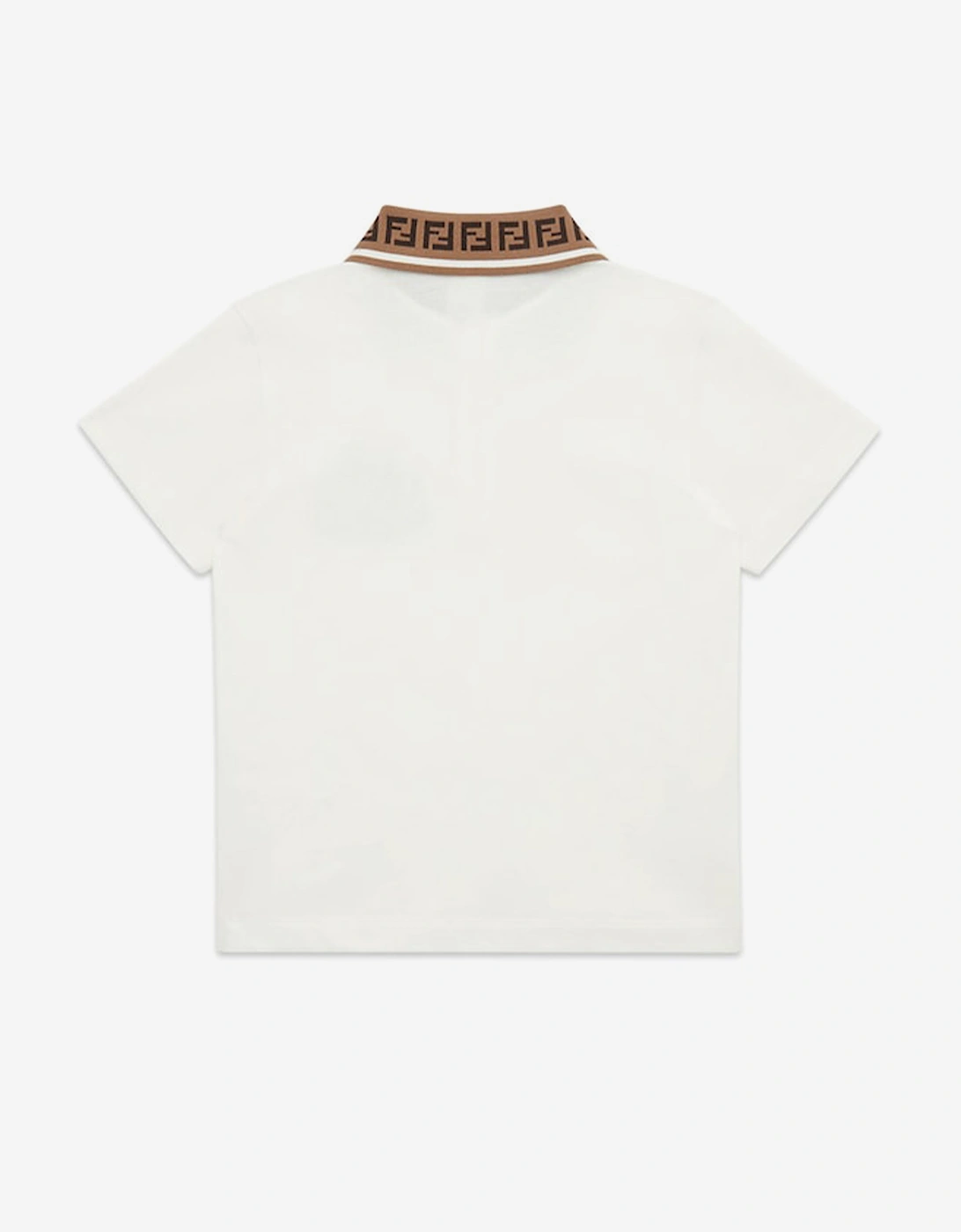 Boys Cotton Piqué Polo Shirt in White