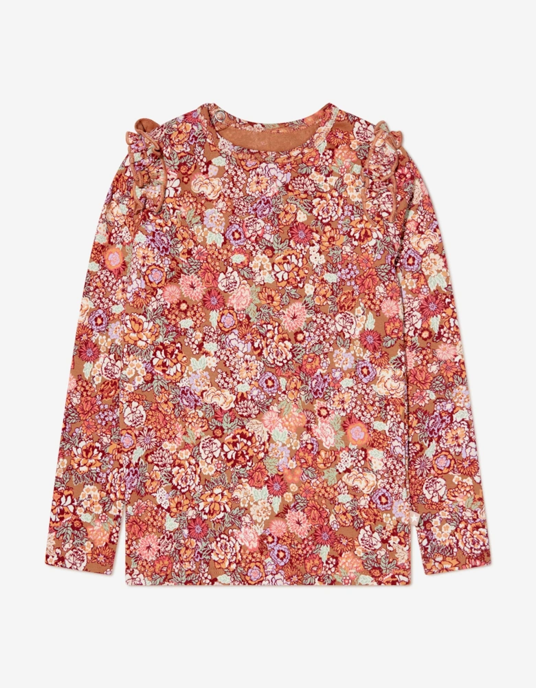 Baby Girls Organic Cotton Long Sleeve T-Shirt in Pink