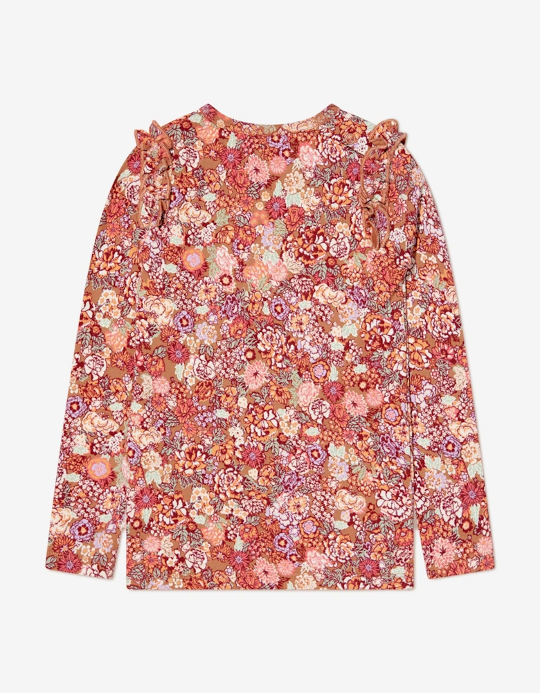 Baby Girls Organic Cotton Long Sleeve T-Shirt in Pink