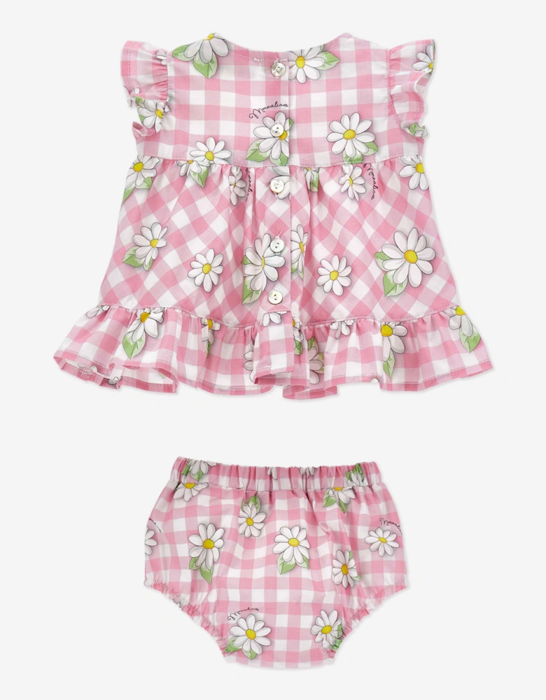Baby Girls Daisy Dress and Bloomers Set in Pink