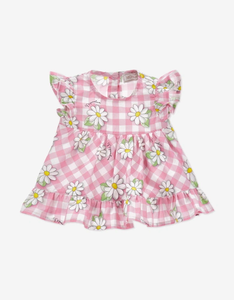 Baby Girls Daisy Dress and Bloomers Set in Pink