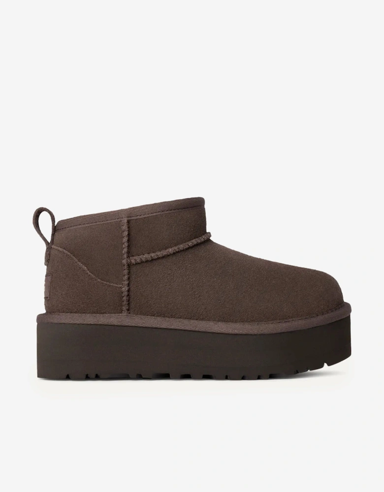 Girls Classic Ultra Mini Platform Boots in Brown