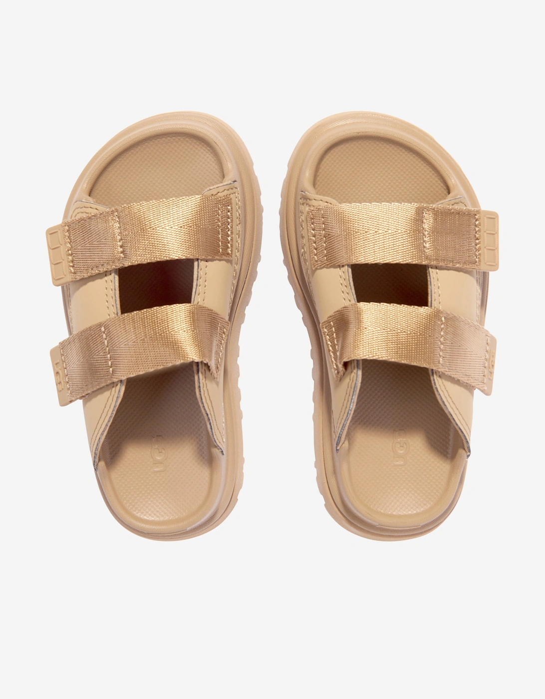 Girls GoldenGlow Slide in Brown