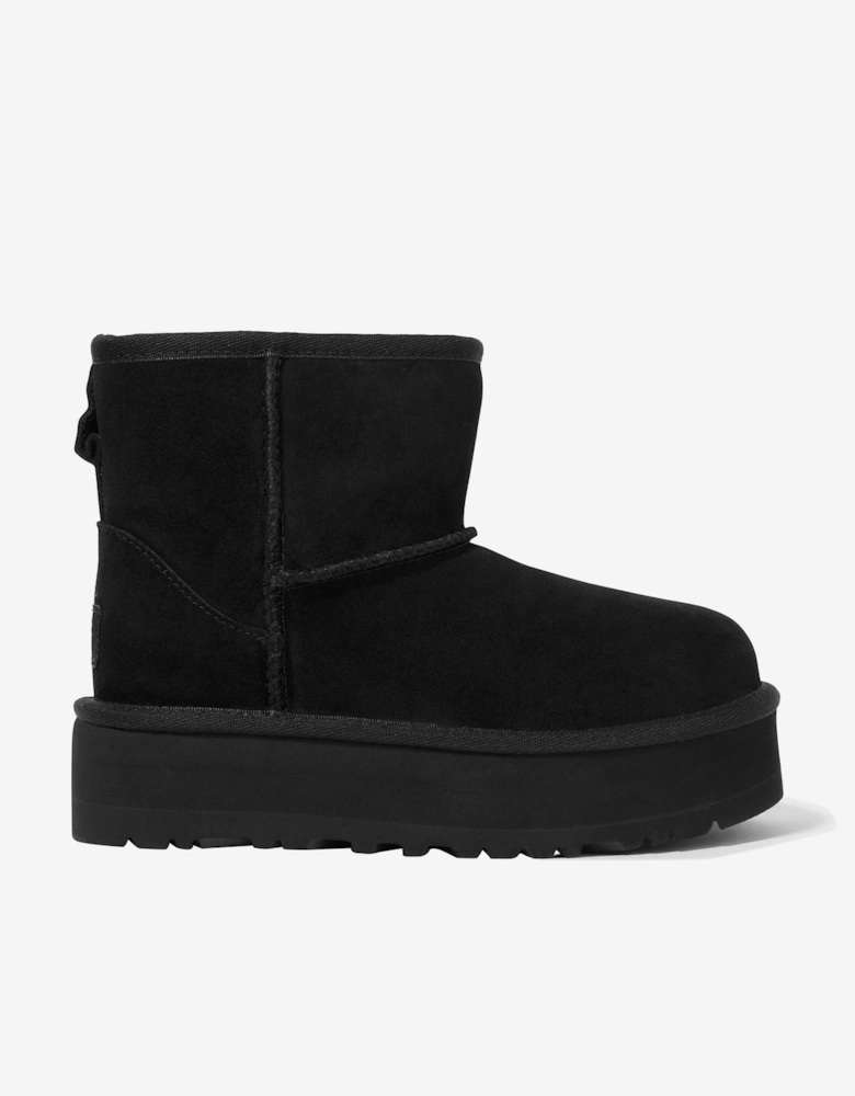Girls Classic Mini Platform Boots in Black