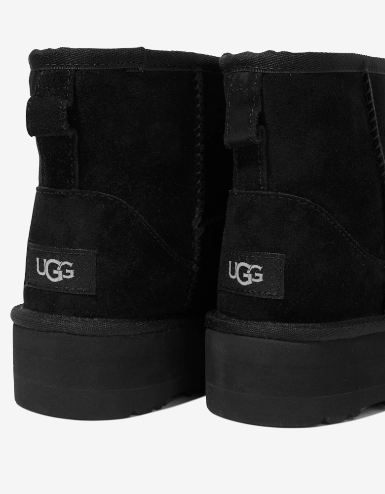 Girls Classic Mini Platform Boots in Black