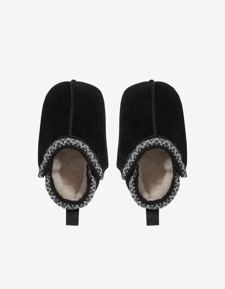 Baby Tasman Slippers in Black