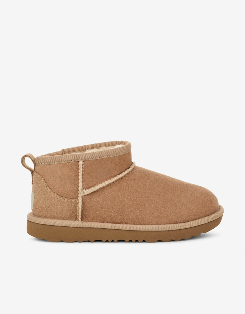 Kids Classic Ultra Mini Boots in Beige