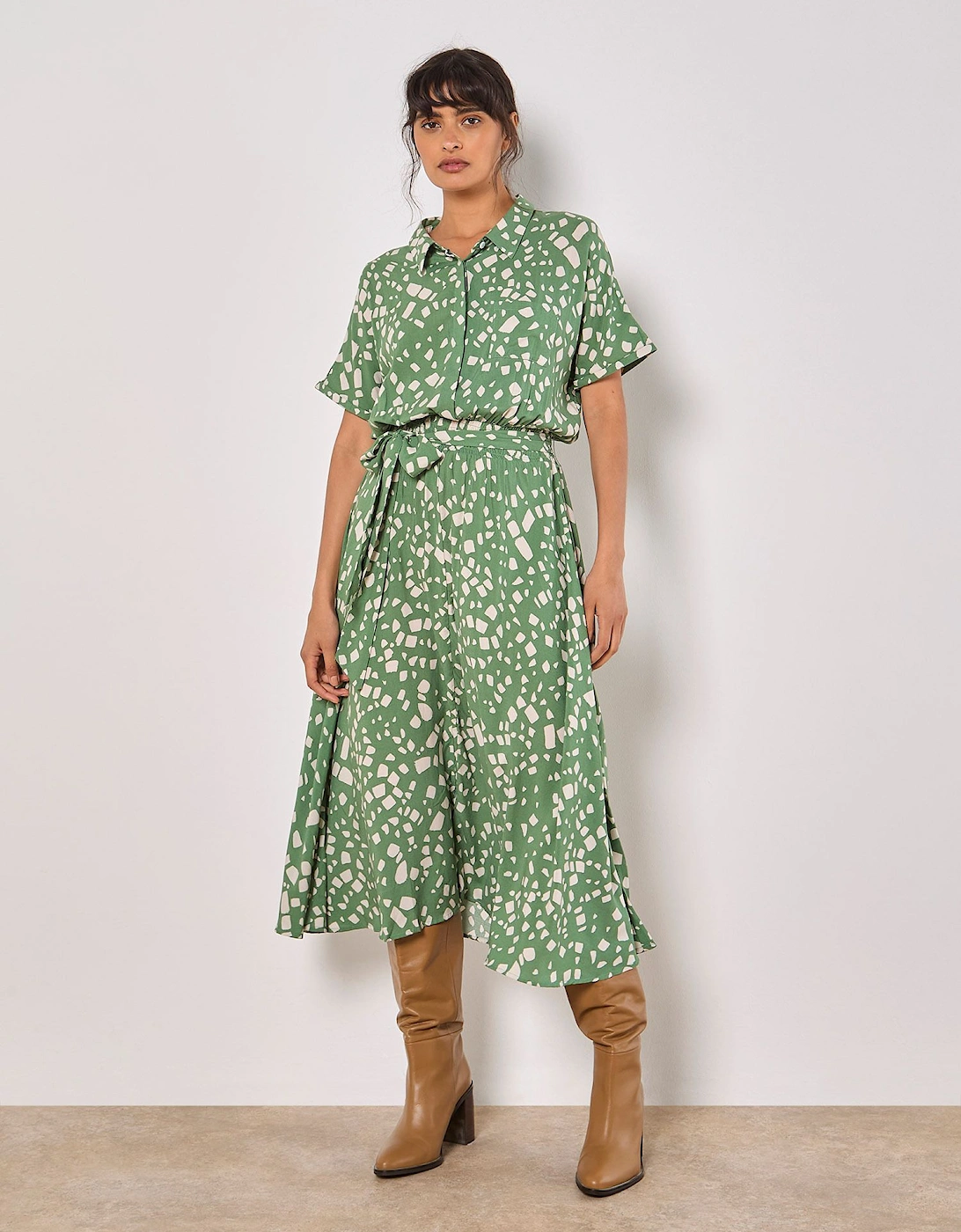 Scattered Squares Shirt Midi Dress, 2 of 1