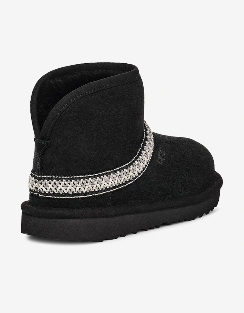Kids Classic Mini Crescent Boots in Black