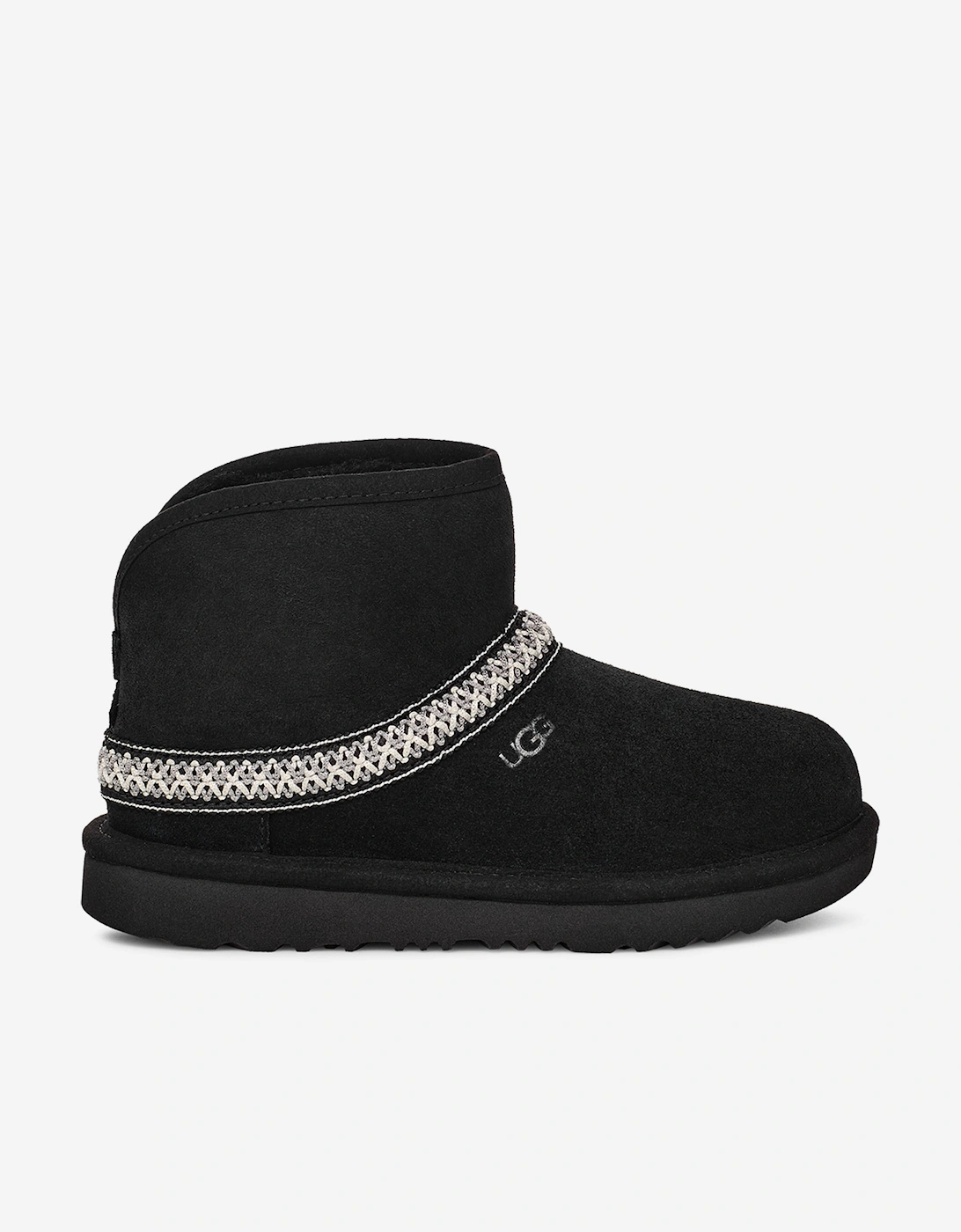 Kids Classic Mini Crescent Boots in Black