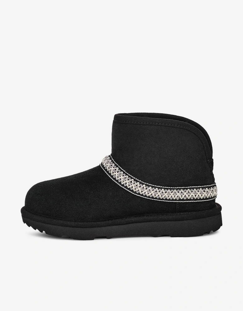 Kids Classic Mini Crescent Boots in Black