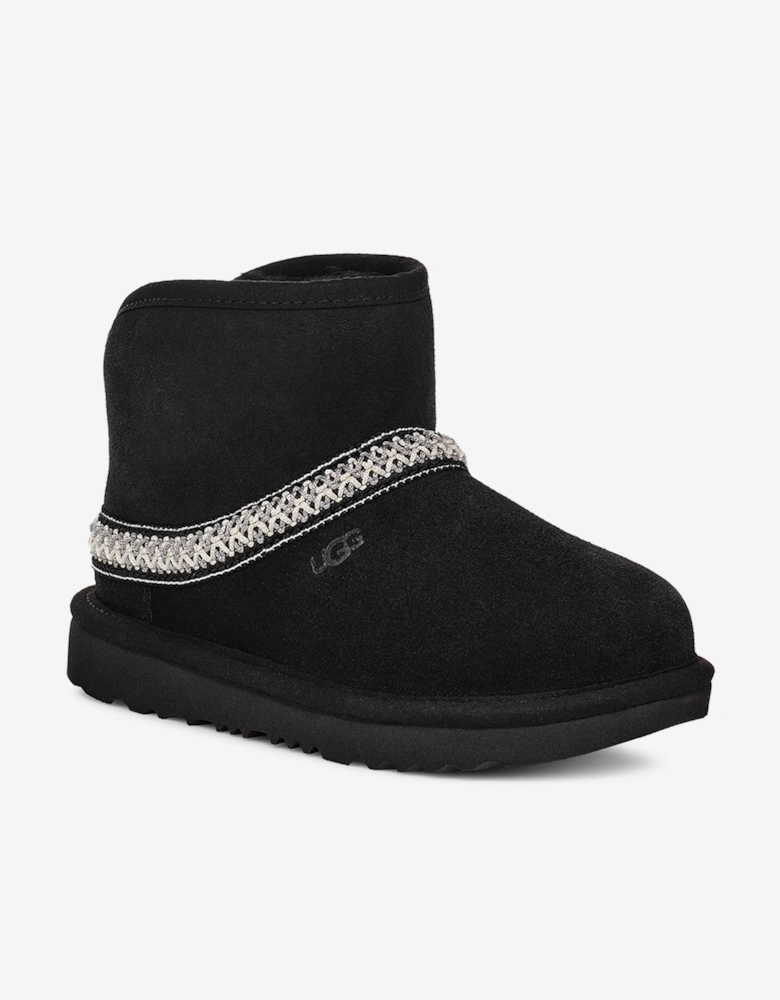 Kids Classic Mini Crescent Boots in Black