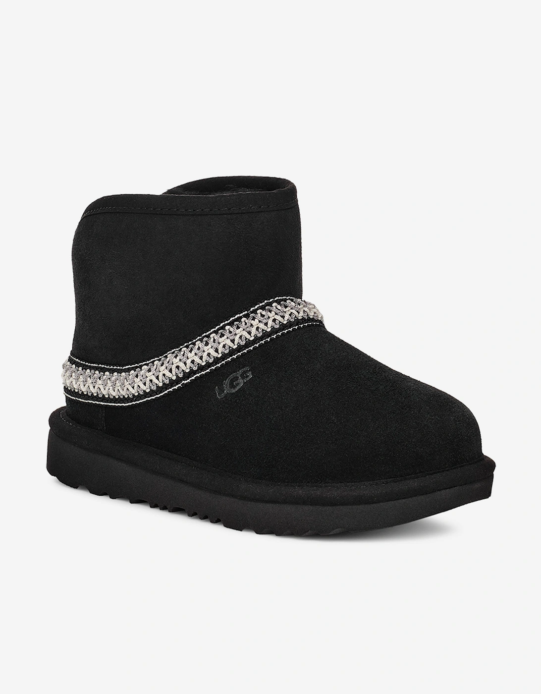 Kids Classic Mini Crescent Boots in Black