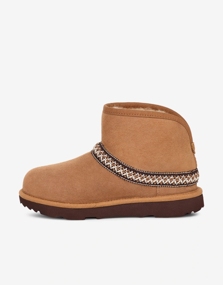 Kids Classic Mini Crescent Boots in Brown