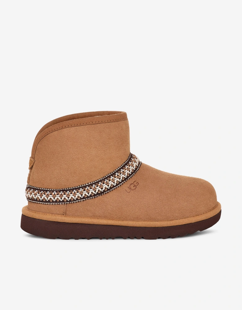 Kids Classic Mini Crescent Boots in Brown