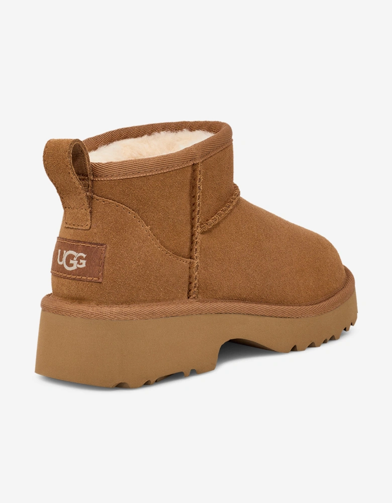 Girls Classic Ultra Mini New Heights Boots in Brown