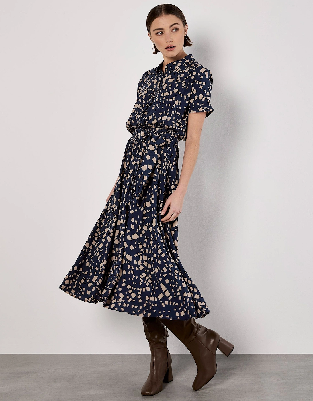 Scattered Squares Shirt Midi Dress, 2 of 1