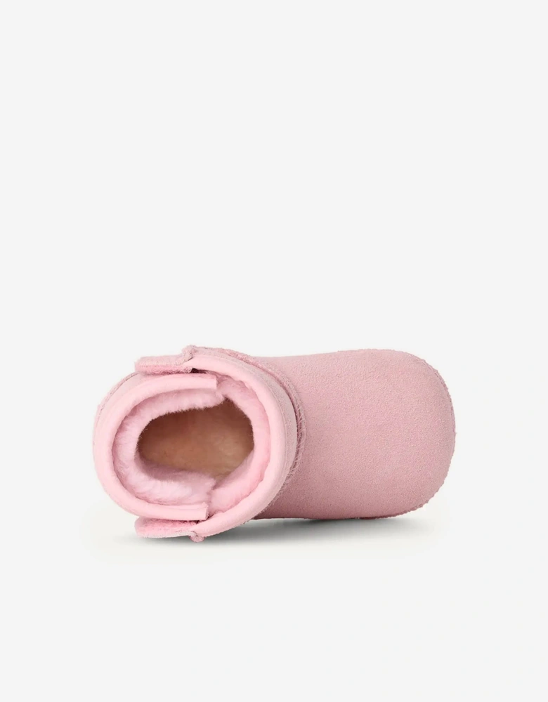 Baby Girls Classic Boots and Lovey Set in Pink