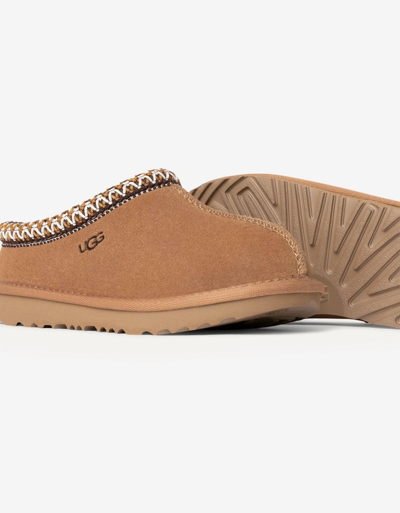 Kids Suede Tasman II Slippers in Chestnut