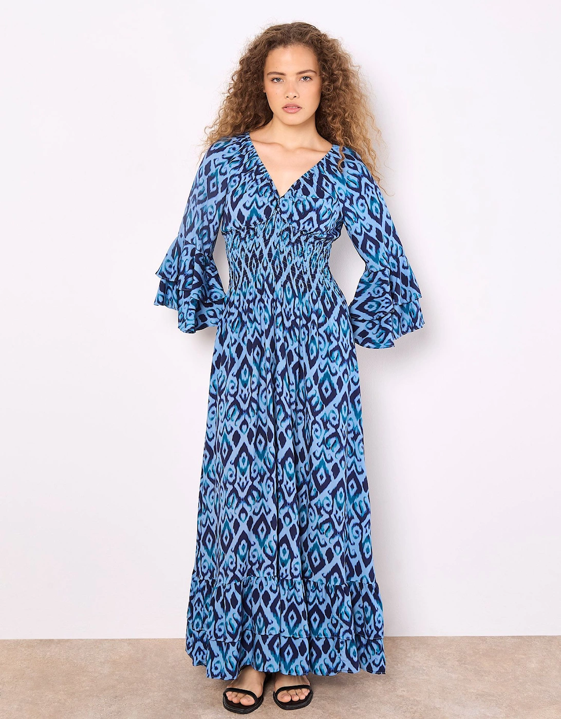 Ikat Swirls Maxi Dress, 2 of 1