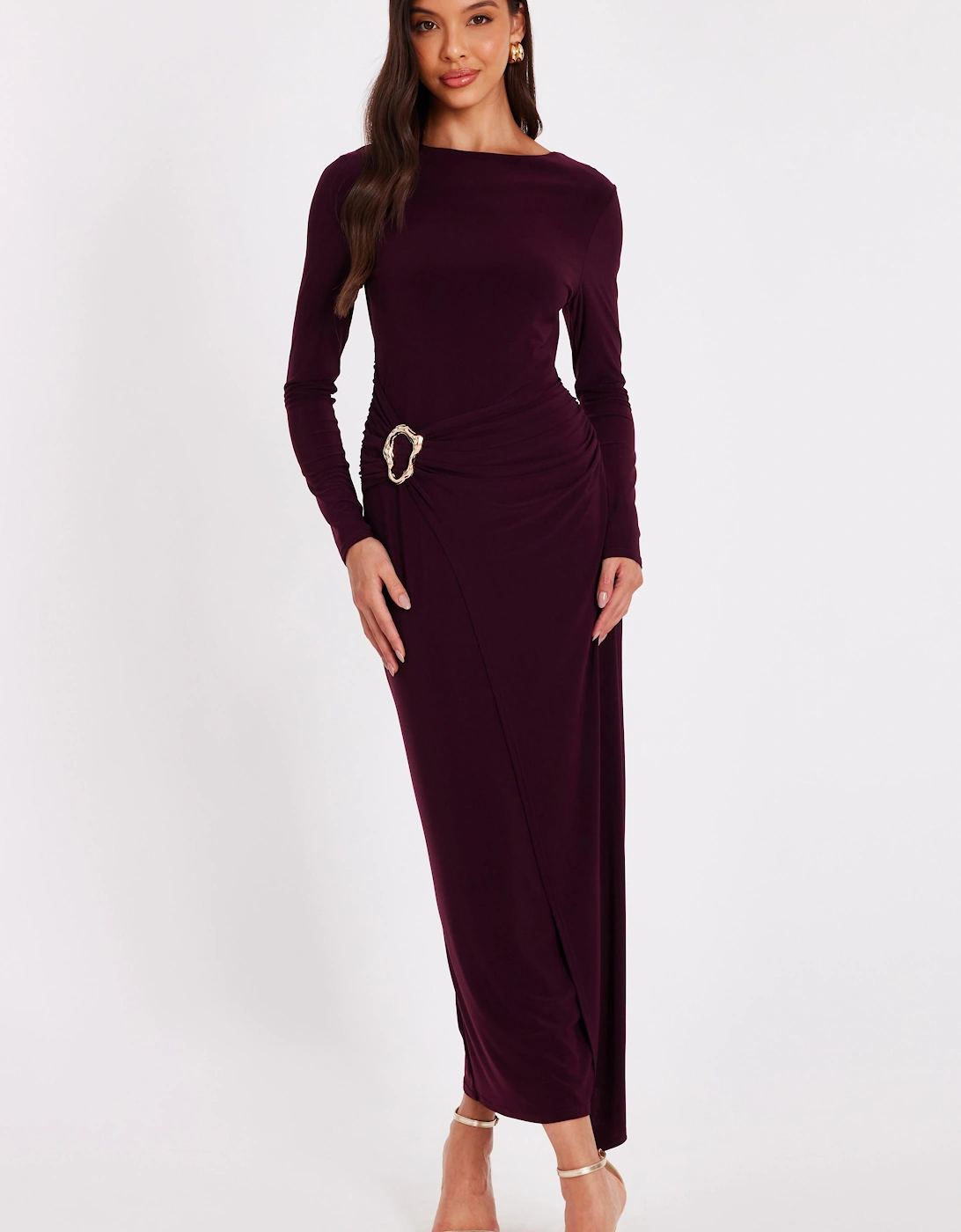 Purple Buckle Midaxi Dress, 2 of 1