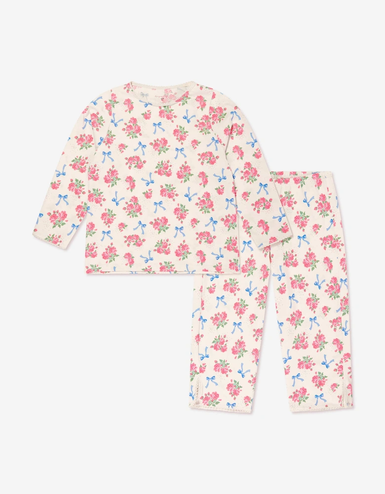Girls Bella Rosita Trouser Set in Ivory