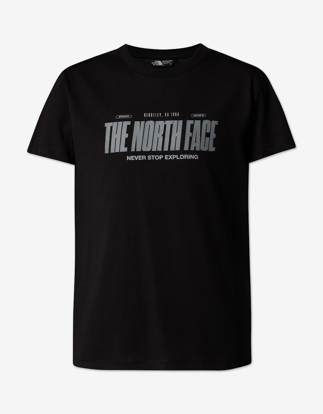 Boys Reflective Logo Relaxed T-Shirt in Black, 5 of 4