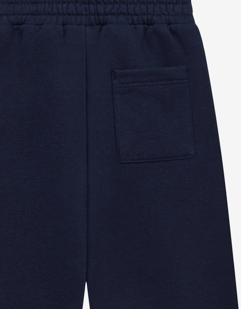 Kids Emblem Applique Joggers in Navy