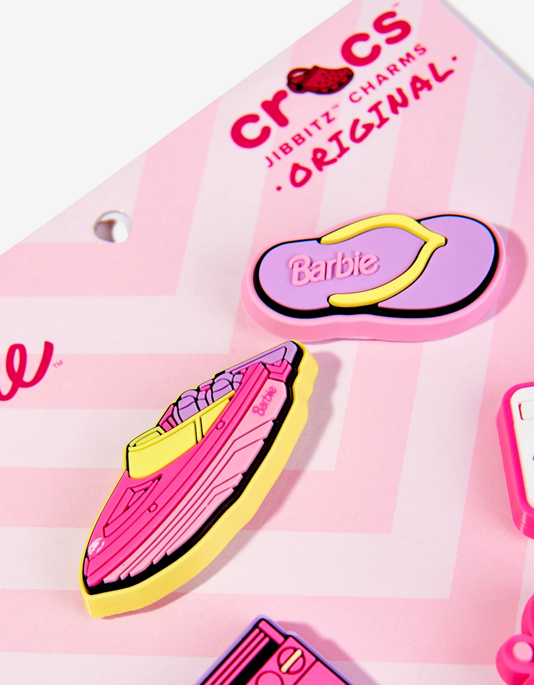 Girls Barbie Retro Jibbitz™ 5 Pack in Pink