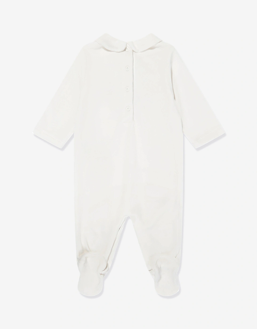 Baby Bear Chenille Babygrow Set in White