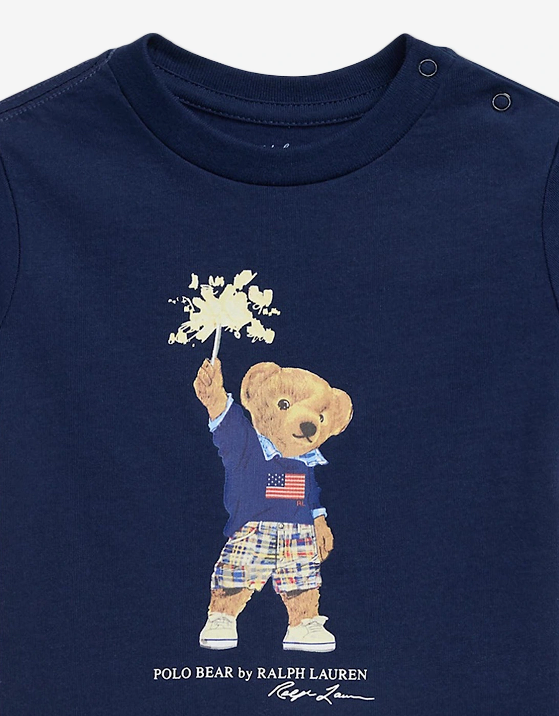 Baby Boys Sparkler Polo Bear T-Shirt in Navy