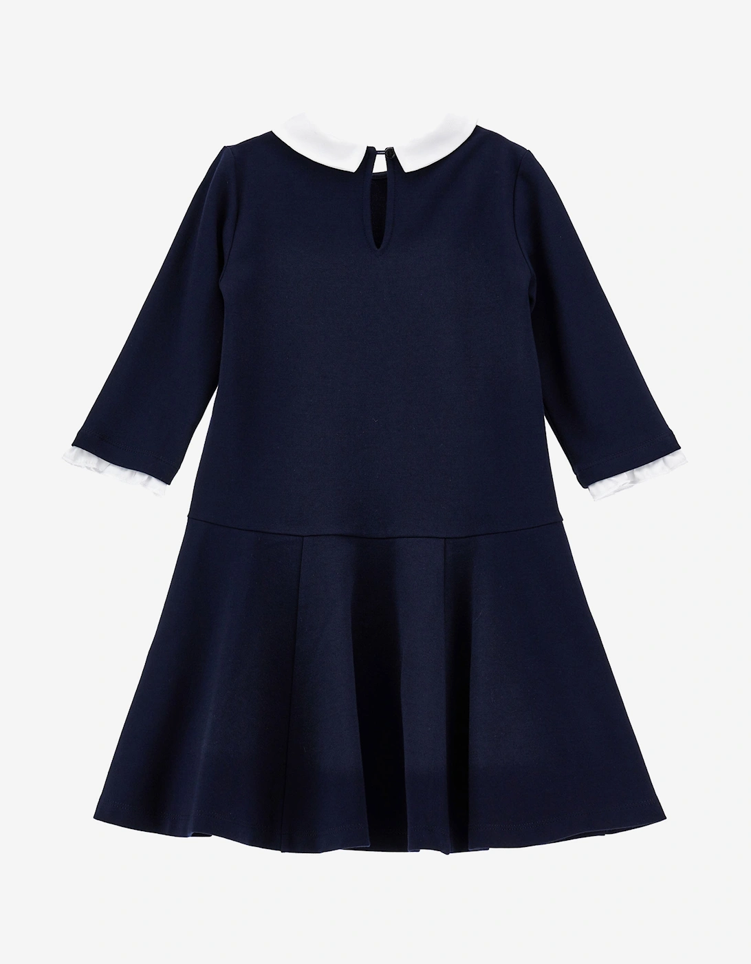 Girls Punto Milano Dress in Navy