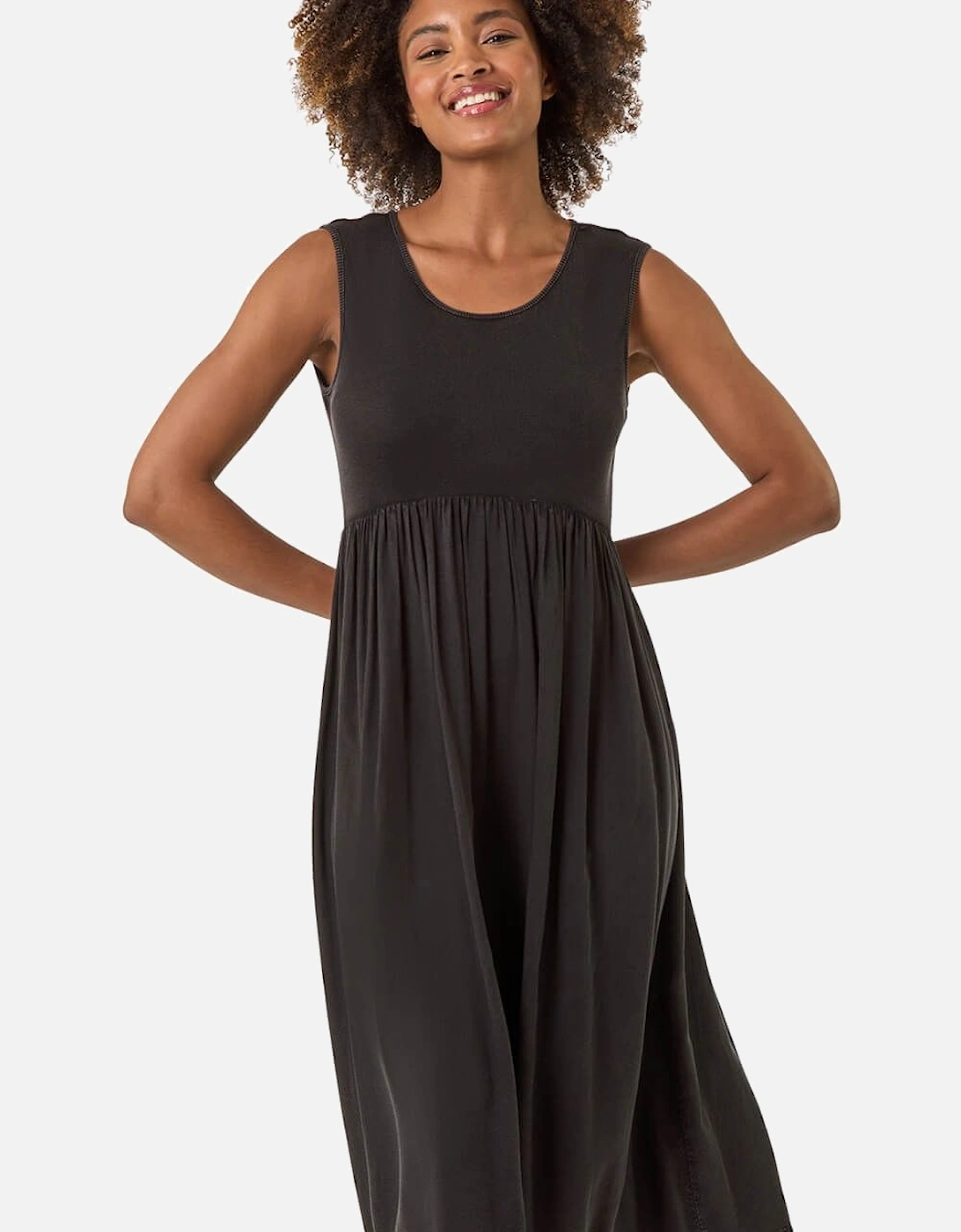 Ribbed Stretch Midi Dress, 2 of 1