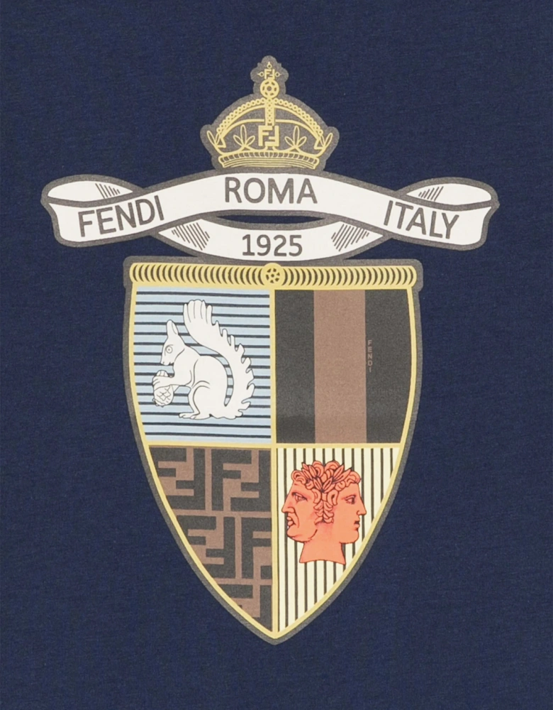 Boys Shield T-Shirt in Navy